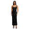 Fashionable women's dress with elegant temperament and rhinestone shoulder strap backless dress