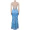 Fashionable Women's Evening Gown with Backless and Strapless Design for Glamorous Parties