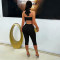Fashionable women's sexy solid color lace up slim fit hip package set