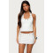 Fashion Pit Strip Machine Eye Straps Double Layer Skirt Set Two Piece Set