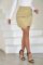 Women's irregular pleated skirt, American high waisted, elastic, twisted, hip hugging short skirt