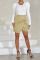 Women's irregular pleated skirt, American high waisted, elastic, twisted, hip hugging short skirt