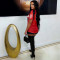 Comfortable sheer mesh loose-fit casual T-shirt streetwear short-sleeved top