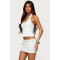 Fashion Pit Strip Machine Eye Straps Double Layer Skirt Set Two Piece Set