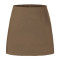 Double slit zipper half body skirt pants European and American fashion pants lined with suit short skirt for women