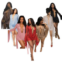 Women's Pure Desire Storm Point Deep V-Bag Hip Dress