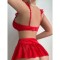 Foreign trade sexy lingerie lace bunny girl sexy maid passionate uniform seduction three piece set