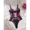 Wind inspired lingerie with flower embroidery mesh jumpsuit, hollowed out and translucent sexy tight fitting garment