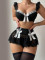 Foreign trade sexy lingerie lace bunny girl sexy maid passionate uniform seduction three piece set