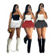 Storm Point Bubble Skirt Women's High Waist slimming pleated skirt spicy girl style elastic waist mini skirt