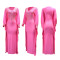 New Fashion V-neck Hot Diamond Solid Color Women's Dress
