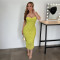 Fashionable solid color nail bead pleated sexy slim fit slit dress women's clothing