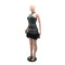 Banquet evening gown scarf sexy nail bead sleeveless strapless feather wrapped skirt