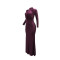 New slim fit long sleeved hip hugging dress, sexy chest hugging dress, slimming evening gown