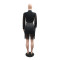 Fashionable round neck long sleeved mesh rhinestone style sexy see through tassel two-piece set for women's clothing