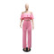 New Solid Color Ear Edge Off Shoulder Top with Elastic Waist Pants Women's Two Piece Set