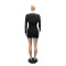 New Fashion Mesh Hot Diamond Top Strap Tight Sexy Bag Hip Skirt Two Piece Set