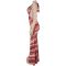New women's casual printed ripple dress, women's summer long dress