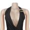 Fashionable women's sexy deep V-neck hanging banquet hip hugging dress