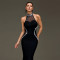 New Women's Strapless Chandelier Sequin Netting Party Fishnet Dress