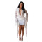 Fashionable women's temperament and sexy V-neck lace wrapped hip dress