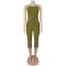 Fashionable women's sexy slim fit strapless solid color hip hugging jumpsuit