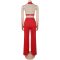 Fashionable women's fashion trend chicken eye loose straight leg wide leg pants set