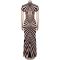 Fashionable women's clothing temperament, personalized printed striped long dress