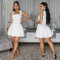 Fashionable women's elegant French style short skirt sleeveless dress