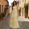 Fashionable women's sexy mesh suspender flower dress dress