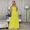 New women's summer hot item lace up pleated wide leg jumpsuit
