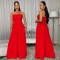 New women's summer hot item lace up pleated wide leg jumpsuit