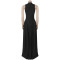 Fashionable women's dress with elegant temperament, solid color round neck sleeveless dress