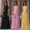 Fashionable women's dress with elegant temperament, solid color round neck sleeveless dress