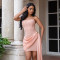 Fashionable women's sexy strapless backless strapless short skirt dress