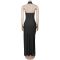 Fashionable women's sexy deep V-neck hanging banquet hip hugging dress