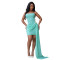 Fashionable women's sexy strapless backless strapless short skirt dress