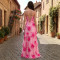 Fashionable women's sexy mesh suspender flower dress dress