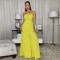 New women's summer hot item lace up pleated wide leg jumpsuit