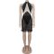 Fashionable women's sexy mesh, rhinestone hot stamping, bubble bead wrapped buttocks dress