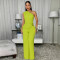 2026 new women's casual solid color sloping shoulder top and pants two-piece set
