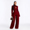 Women's Fashion Elegance Individuality Wide-leg Pants Bodysuit