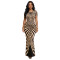 Fashionable women's clothing temperament, personalized printed striped long dress