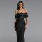New Women's Elegant One Shoulder Beaded Evening Dress