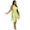 Fashionable women's sexy casual solid color backpack hip jumpsuit