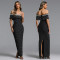 New Women's Elegant One Shoulder Beaded Evening Dress