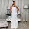 New women's summer hot item lace up pleated wide leg jumpsuit