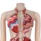 New women's casual printed ripple dress, women's summer long dress