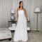 New women's summer hot item lace up pleated wide leg jumpsuit
