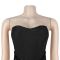 Fashionable women's sexy slim fit strapless solid color hip hugging jumpsuit